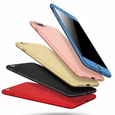 360° Hybrid Hard Thin Case Tempered Glass Cover For Apple IPhone 6 6s 7 Plus 8 X • $7.75