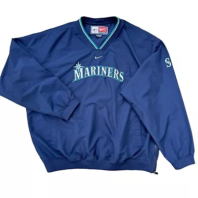 VTG Seattle Mariners Nike Team Jacket Pullover Embroidered Swoosh Men's Size XXL • $46