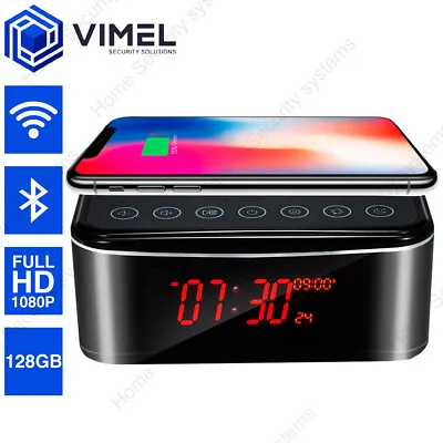 $240 • Buy Home Wireless Charging Station 128GB Security Camera WIFI Bluetooth Spy Hidden