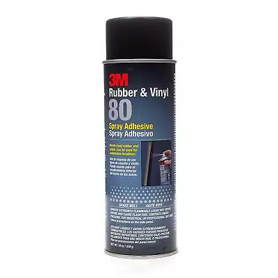 $48.95 • Buy 3M 80 Rubber And Vinyl Adhesive Spray, 24 Oz Aerosol Spray (Net Weight 19 Oz)