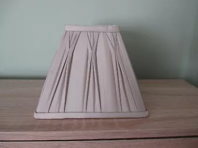 Pyramid Shaped Mushroom Coloured Pinched Fabric Lamp/light Shade (va) • £5