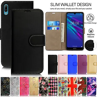 Phone Case For Huawei Y9 Y7 Y6 Y5 Y3 Y6p Y5p Prime Leather Flip Wallet Cover • £2.99