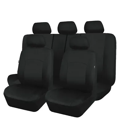 $45.99 • Buy Car Seat Covers Universal Set Split 40/60 50/50 60/40 Black Airbag Compatible