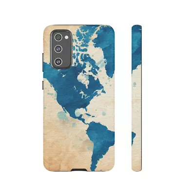 World Map Phone Case - Americas Watercolor Style Print Traveler Wanderlust • $29.99