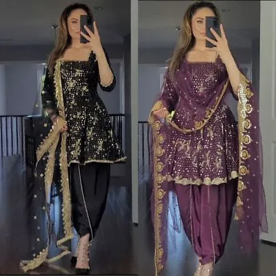 £47.99 • Buy Wedding Bollywood Pakistani Salwar Kameez Designer Indian Dress Wear New A1401
