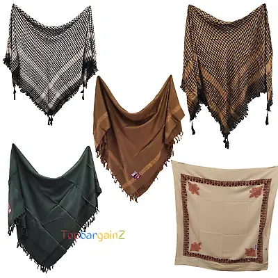 Shemagh Headscarf Keffiyeh Scarf Mens Womens Neck Wrap Arab Desert Checkered  • £7.95