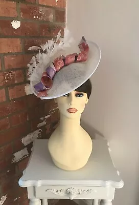 Ian Stuart Hatinator Wedding Occasion Formal Races In Pearl/Coral/Violet NWT • £45