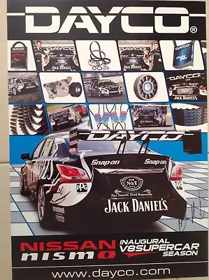 Rare V8 Supercars Jack Daniels Driver Signed Poster Snap On Tools Ford Holden • $49