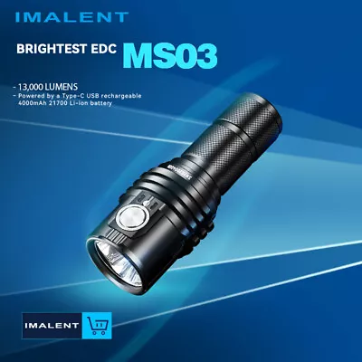 IMALENT MS03 Tactical Flashlight 13000 Lumens Super Bright EDC Torch Type-C LED • $110.99