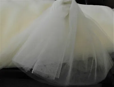 300cm Wide Net Fine Veil Soft Bridal Veiling Tulle Fabric Netting Per Half Metre • £1.99