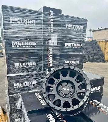 Set Of 4 New Method Race Wheels MR305 NV Double Black 17X8.5 0mm Offset 6x139.7 • $1199