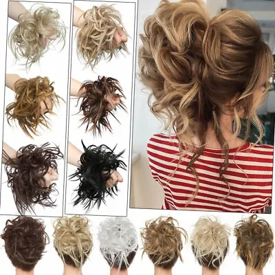£9.50 • Buy Scrunchie Large Thick Messy Bun Hair Piece Updo False Cover Curly Hair Extension