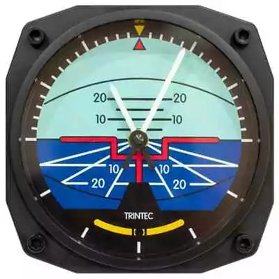 Artificial Horizon Aircraft Instrument Style Aviation Clock - Trintec • $69.95