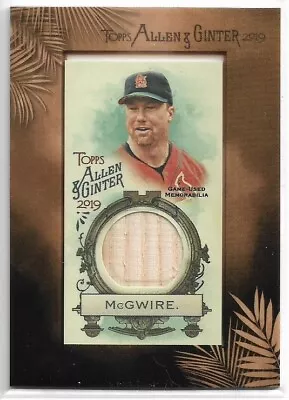 2019 Topps Allen & Ginter Mark McGwire Framed Mini Bat Relic Cardinals MFR-MM • $9.99