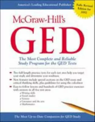 McGraw-HIll's GED : The Most Complete And Reliable Study Program For The GED Tes • $6