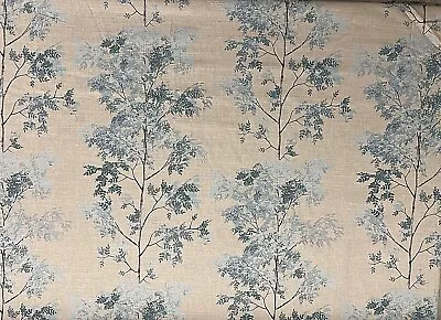 Rain Forest Cotton Fabric  Duckegg Blue Linen Curtain Blind • £2.69