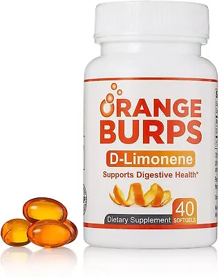 Orange Burps D-Limonene Supplement - Orange Peel Extract - 1 Pack 40 Softgels • $27.99