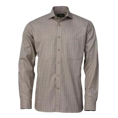 NEW Laksen Grouse Shirt SIZE Small / Chest 42” BROWN CHECK • £55