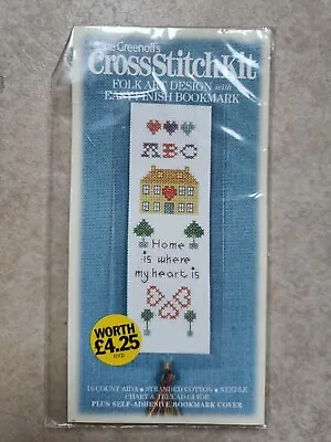 Jane Greenoff's Cross Stitch Kit Folk Art Design With Easy -Finish Bookmark • £3.90