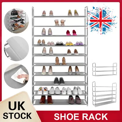£8.99 • Buy 3-10 Tier Shoe Rack Portable Stand Compact Space Saving Storage Organiser Shelf