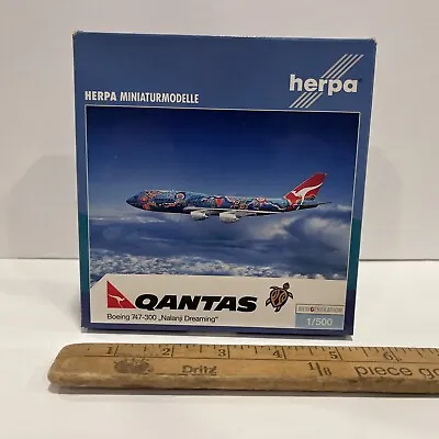 1:500 Herpa Qantas Australian Airlines Boeing 747 400 Jet Scale Toy Wunala Wings • $75