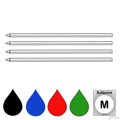 Pk/4 Monteverde D13 Mini (D1) Ballpoint Refills Black/Blue/Red/Green • $13.97