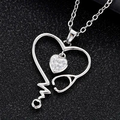 925 Silver Filled Mother's Necklace Pendant Pretty Women Cubic Zirconia Jewelry • $1.98