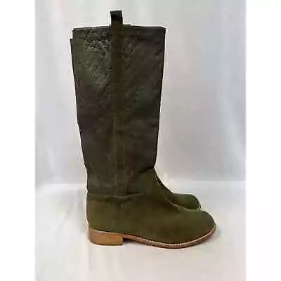 Matt Bernson Roark Green Leather And Suede Women's Boots US 8 • $100