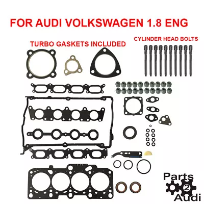 $61.99 • Buy Cylinder Head Gasket Set With Bolts; 1.8 VW JETTA, GOLF, BEETLE, TT TURBO GASKET