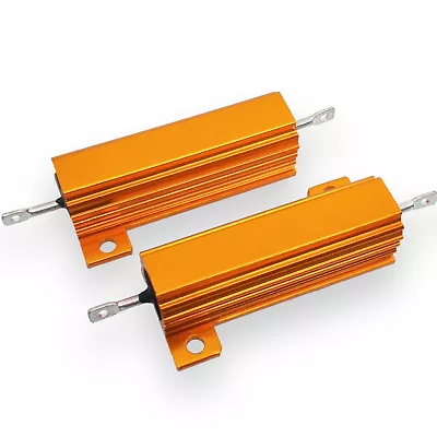 US Stock 2x 0.8 Ohm 0.8 100W Watt Aluminum Housed Metal Case Wirewound Resistors • $8.92