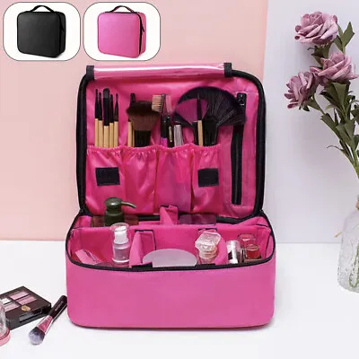 £12.79 • Buy Large Make Up Bag Vanity Case Box Cosmetic Nail Tool Storage Professional Bag	