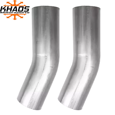 3  22.5 Degree 16ga Aluminized Mandrel Bend Exhaust Tubing Pipe  Downpipe 2 Pack • $44.99