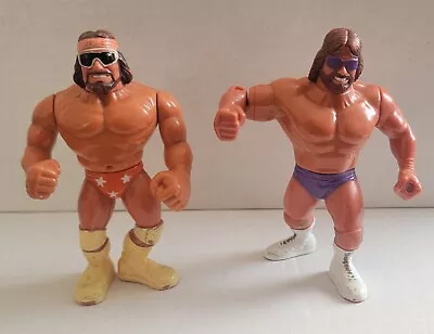 Vintage 90's Hasbro Titan Sports WWF Macho Man Randy Savage Wrestling Figures 2 • $33.95
