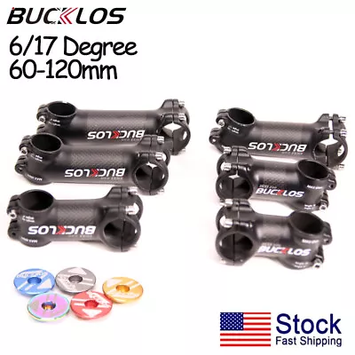 31.8mm Handlebar Stem 6/17 Degree Carbon Mountain Road DH Bicycle Stems 60-120mm • $16.99