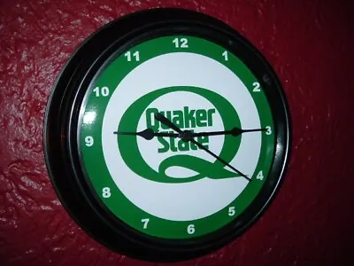 Quaker State Oil Gas Station Garage Bar Man Cave Advertising Clock Sign • $37.99
