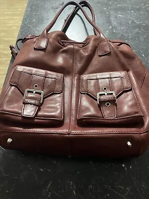 Large OROTON Burgundy Leather Tote/Shoulder Bag / Handbag • $115