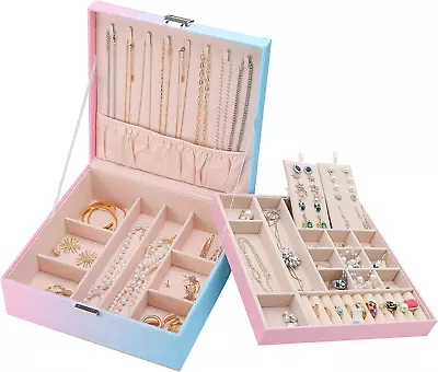 Jewelry Box For Women Girls Christmas Valentine'S Day Ideas Large Leather Jewel • $96.18