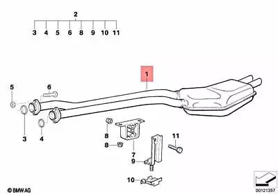 Genuine BMW E36 325i 325is Cabrio Coupe Sedan Rear Silencer 18101737491 • $1032.43