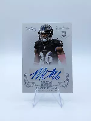 Matt Elam 2013 National Treasures Century Signatures Auto SP /99 #308 Ravens • $8.99