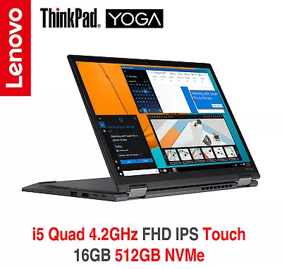 ThinkPad X13 Yoga I5 4.2 GHz FHD Touch 16GB 512GB IR 2Y OS+ADP Warranty X390 • $1844.95