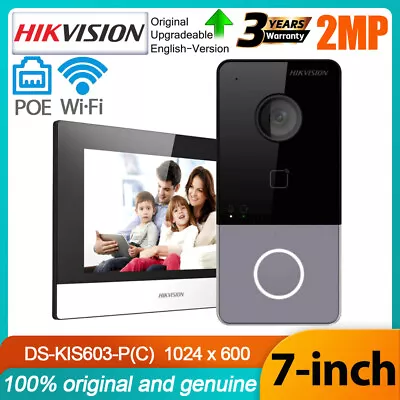 Hikvision IP Video Intercom Kit Doorbell Camera DS-KIS603-P Touch-screen Monitor • $216.92