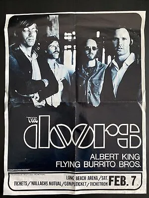 Vtg THE DOORS Concert Poster Reprint - Feb 7 1970 Show Doors Quarterly Magazine • $24.99