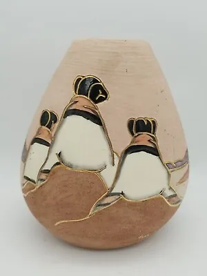 VERA RUSSELL Art Pottery Vase Southwestern 22kt Gold Mountain Desert Signed  • $48