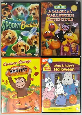 Kids Halloween DVD Lot 4 Curious George Sesame Street Spooky Buddies Max Ruby • $9.99