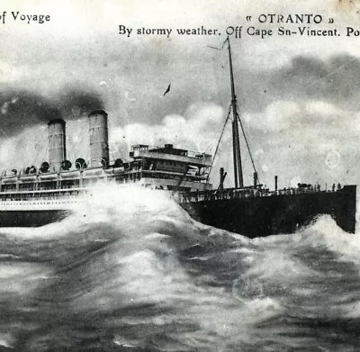 Vintage Postcard Keepsake Of Voyage SS Otranto Maritime Nautical Memorabilia • £6.64