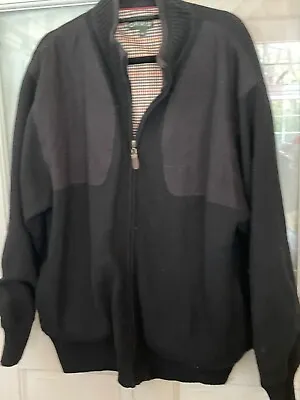 Orvis Men's Sweater Jacket Wool Shooting Jacket Black SZ XL • $44.85