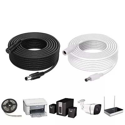£3.20 • Buy 3M/5M/10M DC Power Supply Extension Cable Wire 12V For CCTV Camera/DVR/PSU Lead