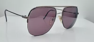 Vintage Pierre Cardin PC-6013 Bronze Pilot Half-Rim Metal Sunglasses FRAMES ONLY • $42.90