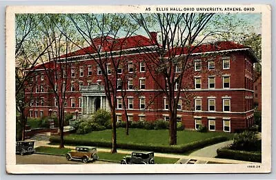 Athens Ohio~Air View Ellis Hall Ohio University~Vintage Linen Postcard • $3.70