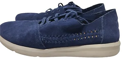 TOMS Mens Del Rey Navy Woven Lace Up Shoe UK Size 8 • £23.99